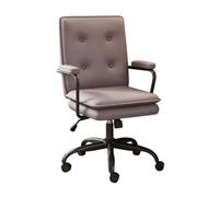 High Back Executive Office Chair with Leather Armrest and Tilting Backrest, Ergonomic Computer Desk Chair for Home Office and Gaming, Adjustable with Wheels