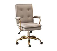 High Back Executive Office Chair with Leather Armrest and Tilting Backrest, Ergonomic Computer Desk Chair for Home Office and Gaming, Adjustable with Wheels