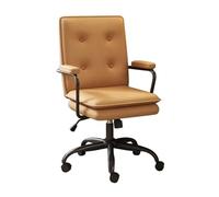 High Back Executive Office Chair with Leather Armrest, Tilting Backrest, and Wheels for Home, Work, Study, and Gaming