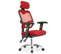 High Back Executive Swivel Computer Chair with Lumbar Support Adjustable Height Breathable Mesh Recliner Gaming Chair for Men Adults Ergonomic Office Chair Red 60x60x110 125cm
