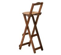 High Back Folding Bar Stool Chair - Solid Wood High Stool for Indoor/Outdoor Use, Perfect for Home Bars, Restaurants, and Kitchens - Comfortable and Stylish Design