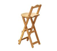 High Back Folding Bar Stool Chair - Solid Wood, Indoor/Outdoor Use, Perfect for Kitchen, Home Bar, Living Room & Restaurant - Comfortable & Stylish Design, A Size