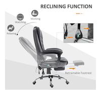 Vinsetto Ergonomic Heated Massage Office Chair - 6 Massage Points, 135 Recline, Lumbar Heat, 921-318V71DB, Dark Grey