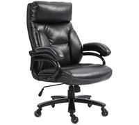 High Back Leather Office Chair with Lumbar Support, Heavy-Du 400lbs Capaci, Adjuble Height, Wide Design, Rolling Wheels - Ultimate t for Home & Office Seating