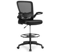High Back Mesh Drafting Chair Office Chair Rolling Ergonomic Chair