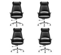 High Back Office Chair-Leather Executive Office Chair for Heavy People, Intelligent Regulation Computer Desk Chair, Ergonomic Chair, Aluminum Alloy Feet Swivel Rolling Chair,Load Capacity 551Lbs