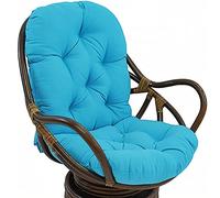 High Back Outdoor Swivel Rocker Chair Cushion - Waterproof Twill Replacement Pad Thick Soft Seat Pillow for Patio Garden Rattan Recliner Hammock - & Comfortable (1 Count)