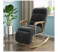 High Back Recliner Chair Velvet Upholstered Lounge Chair Perfect for Living Room & Bedroom Dark Green Comfort Rocking Chair for Relaxation & Reading