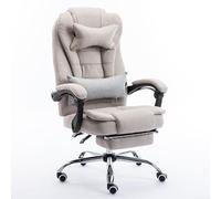 High Back Recliner Executive Desk Chair, Tilt Function Padded Swivel Adjustable Height, Fabric for Home Office Comfort