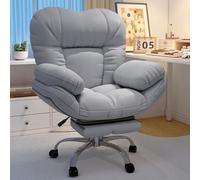 High Back Reclining Chair with 15° Rocking Funct, 3 Adjustable Levels, Thick Armrests, Silent Wheels - table Office Desk Chair for Home and Work
