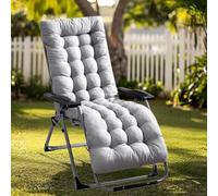 High Back Sun Lounger Replacement Cushion: 170x53 cm Padded Soft Non Slip Ties Outdoor Indoor Use for Reclining Garden Chair Patio Beach Porch Furniture