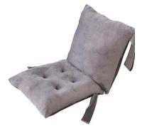 High Back Velvet Rocking Chair Cushions, Non-Slip Tufted Seat Pads with Ties, Square Patio Chair Pads - Gray, Comfortable & Stylish for Outdoor & Indoor Use