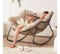 High Backrest Rocking Glider Chair - Comfortable and Stylish Seating for Living Room, Bedroom, Backyard, Balcony