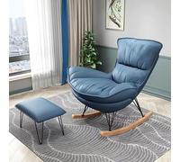 High Backrest Rocking Glider Chair with Footstool, Reclining Lazy Sofa for Ultimate Comfort in Living Room, Bedroom