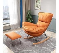 High Backrest Rocking Glider Chair with Footstool, Reclining Lazy Sofa for Ultimate Comfort in Living Room, Bedroom