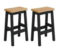 High Bar Stool EKAI 2 pcs Solid Pine Wood Dining Room Seating Modern vidaXL