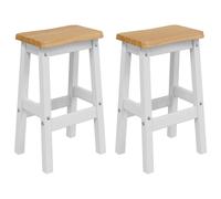 High Bar Stool EKAI 2 pcs Solid Pine Wood Dining Room Seating Modern vidaXL