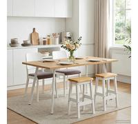 High Bar Stool White Solid Pine Live Edge 60cm Seat Height 40x29cm Rustic Modern