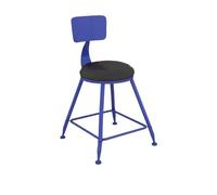 High Bar Stools for Round Iron Counter Table Colorful Kitchen Island Chairs Perfect for Small Balconies Tea Shops and Bars - Stylish Blue Design