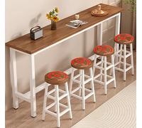 High Bar Table 120/140/160/180cm - Stylish Counter Height Dining & Cocktail Table Perfect for Kitchen & Breakfast Nook Modern Design Den Oak Finish