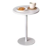 High Bar Table Bistro Table Breakfast Desk Coffee End Table Dining Table - Cocktail Bar Table Small Side Table with Sturdy Metal Base Round, Tall Bistro Pub Table, White (Size : 40x40x50cm)