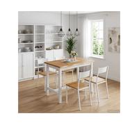High Bar Table White 112x70x91cm Solid Pine Wood Painted Live Edge Industrial XL