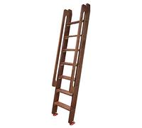 High Bed Wooden Ladder with il for Kids, Elderly & Disabled - 150cm Angled Loft Cabin Bunk Bed Accessory, Durable Brown Finish, Ideal for Camping & Home Use