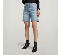 High Bermuda Shorts Raw Edge - Light blue - Women 28