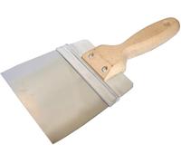 High Blade Medium Flexible Stainless Steel Taping Knife with Wooden Handle - Drywall Filling Knife, Jointing Spatula, Plastering, Rendering Tool (150 mm (~6"))