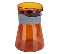 High Borosilicate Glass Coffee Pot Hand Drip Pour Over Coffee Maker Kettle for Home Kitchen and Lovers 8.8x13.1cm (Brown)