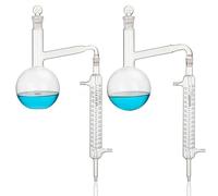 High Borosilicate Glass Distillation Flask Round B All Glass Distillation Flask Round Flat Bottom Serpentine Condenser Laboratory Purification(Flat bottom)