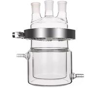 High Borosilicate Glass Double Layer Jacketed Open Reactor - Laboratory Three Port Reaction Vessel(500ml)