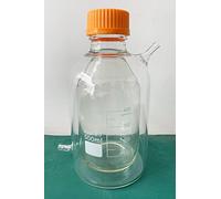 High Borosilicate Glass Double Layer Reaction Flask, GL45 Cap, Jacketed for Media Storage & Reagent Handling(10000ml)
