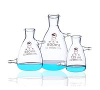 High Borosilicate Glass Filter Bottle Lab Buchner Funnel Filter Flask with Top and Bottom Spout Laboratory Equipment (B 1000mL 1pc)
