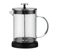 High Borosilicate Glass French Press Coffee Maker Set - 304 Stainless Steel Filter Press Mesh, 3-in-1 For Coffee Pressing, Tea Brewing & Milk Frothing, Home-Use Press Filter Cup(350ML)