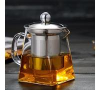 High Borosilicate Glass Leaking Teapot with Flower for Household Daily Use