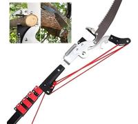 high Branch Saw, Manual Pole Saws Extendable Tree Pruner,Telescopic Saw Long Reach Pruning, Lopper Tools(24ft)