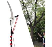 high Branch Saw， Manual Pole Saws Telescopic,Professional Tree Pruner Extendable Pruning Saw Gardening(24ft)