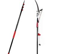 high Branch Saw， Professional Telescopic Tree Pruners with Sk5 Cutting Blade Pole Saw Lopper, 2 in 1 Extendable Gardening Tool(18ft/5.4m,18ft/5.4m)