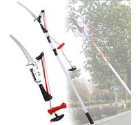 high Branch Saw, Tree Saw Branch Long Reach Pole Pruning, Heavy Duty Extendable Telescopic Garden Pruner with Blade Lopper Cutter(5m/16.4ft,5m/16.4ft)
