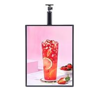 High Brightness LED Billboard Display Screen, Commercial Illuminated Poster Light Box with Adjustable Telescopic Boom, Wall Mount Digital Signage for Retail Stores