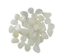 High Brightness Luminous Stones 100PCS, Glow in Dark Pebbles for Garden Decoration and Fish Tank, Light Activated Resin for GRAVEL for Outdoor Pathways and Aquarium Landscaping(White)