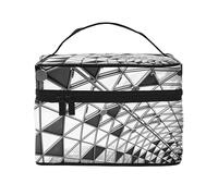 High Building Travel Makeup Bag for Women, Water-Resistant Cosmetic Bag Foldable Toiletry Bag Teacher Gifts