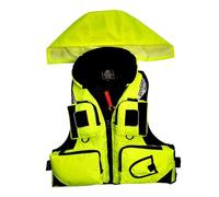 High Buoyancy Fishing Surf Jacket, Lightweight Adjustable Angling Swim Vest, Safety Fishing Gear for Canoeing Paddle Boarding Water Sports(Yellow,XXL)