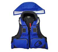 High Buoyancy Fishing Surf Jacket, Lightweight Adjustable Angling Swim Vest, Safety Fishing Gear for Canoeing Paddle Boarding Water Sports(Blue,L)