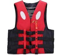 High Buoyancy Life Jacket - Adjustable Safety Vest for Kayaking, Boating, Swimming & Water Sports with Rescue Whistle & Reflective Strips