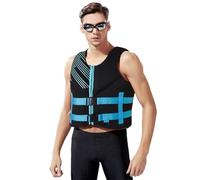 High-Buoyancy Life Jacket for Adults Adjustable Neoprene Swim Vest with Breathable Design and Water Sports Snorkel Vest for Kayaking, Fishing, Swimming(Blue,Xs)