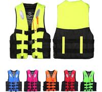 High Buoyancy Swim Vest for Adults - Adjustable Safety Jacket for Kayaking, Paddle Boarding, Swimming & Fishing | Quick-Dry 50N Buoyancy Aid w/Rescue Whistle & Reflective Strips (S-3XL),XL,Yellow