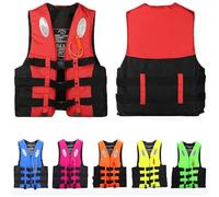 High Buoyancy Swim Vest for Adults - Adjustable Safety Jacket for Kayaking, Paddle Boarding, Swimming & Fishing | Quick-Dry 50N Buoyancy Aid w/Rescue Whistle & Reflective Strips (S-3XL),M,Red