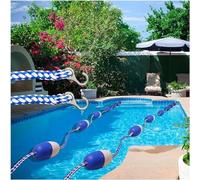 High Buoyancy Swimming Pool Safety Rope-High Visibility Pool Divider Floats Rope, Swimming Lane Lines with Hooks, Safety Rope for Swim Clubs, Ideal for Shallow & Deep Water, Durable & Easy T